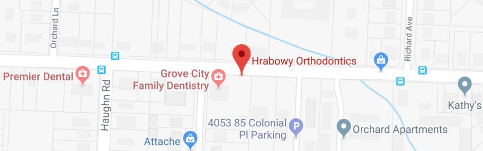 Footer maps Hrabowy Orthodontics Columbus Grove City OH